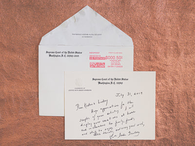 A letter from Ruth Bader Ginsburg