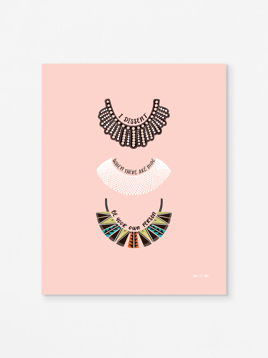 Drawing Rbg Dissent Collar Buy Dissent Collar, RBG Poster, RUTH