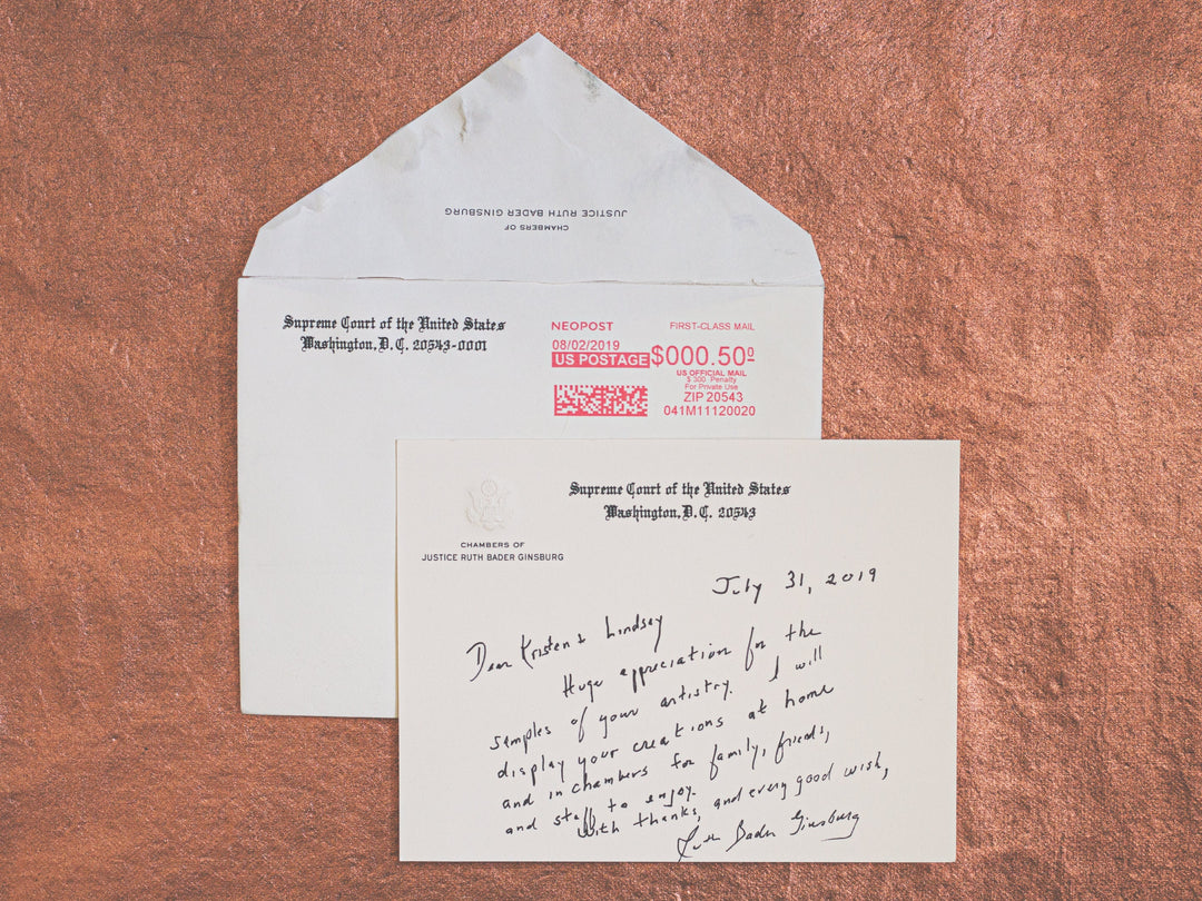A letter from Ruth Bader Ginsburg