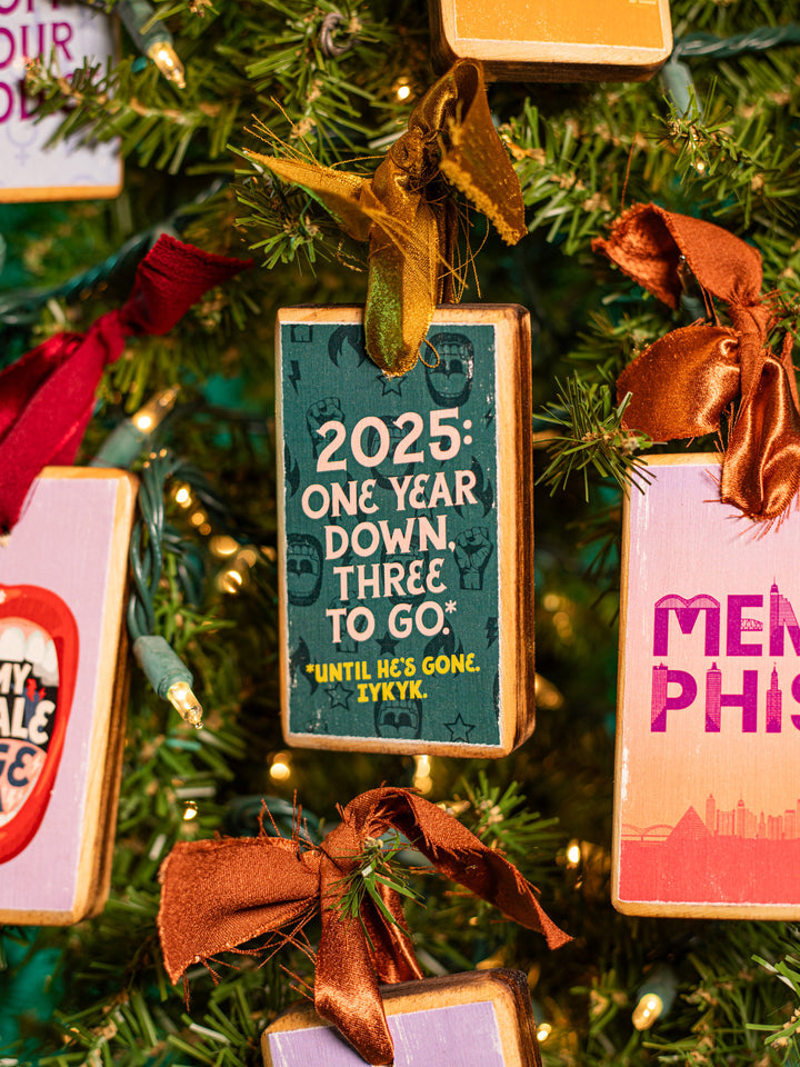 2025 Commemorative Pro-Democracy Wood Ornament