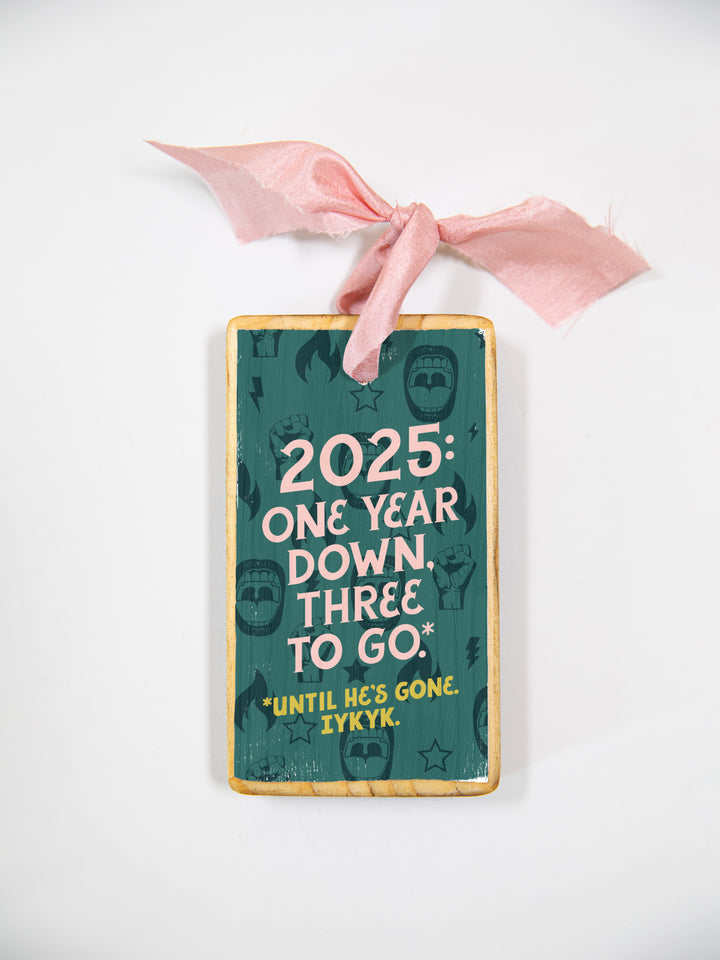 2025 Commemorative Pro-Democracy Wood Ornament
