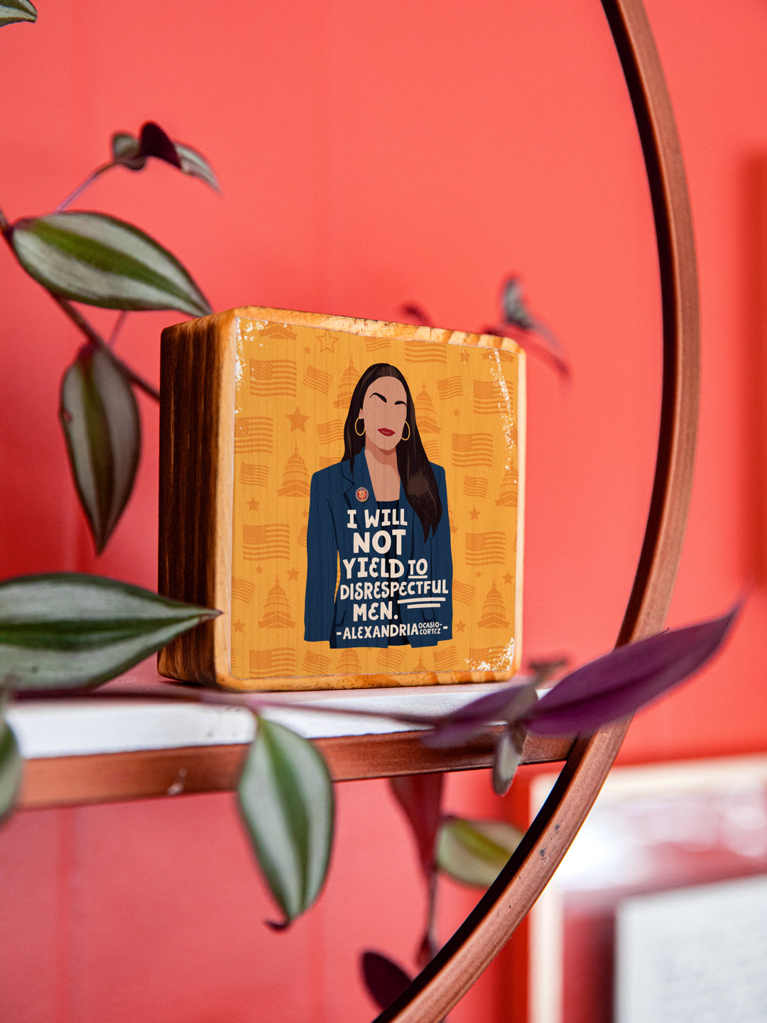 Alexandria-Ocasio-Cortez (AOC) Women Quote wood art