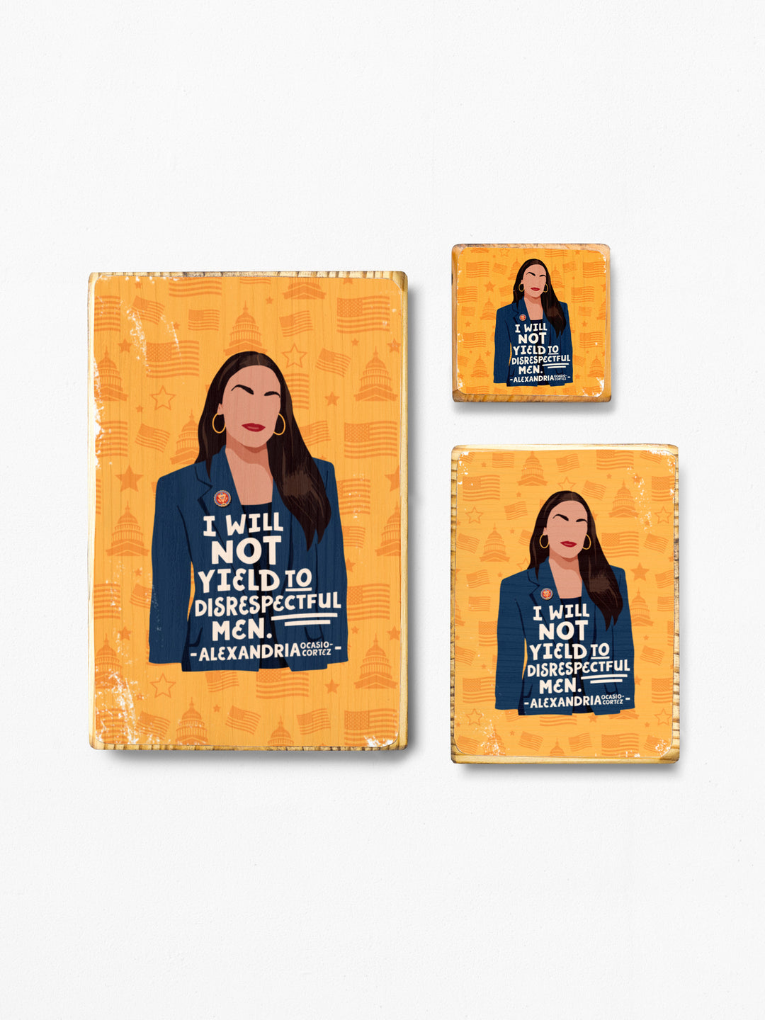 Alexandria-Ocasio-Cortez (AOC) Women Quote wood art