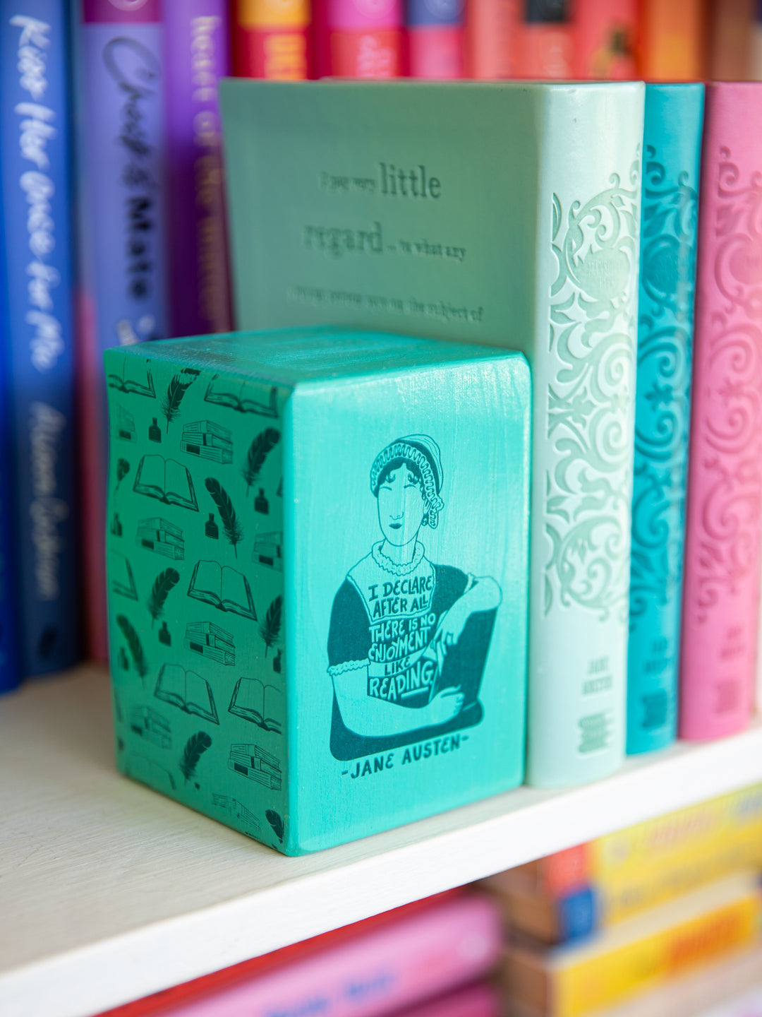 Individual Iconic Woman Bookend (Color Drenched Teal)