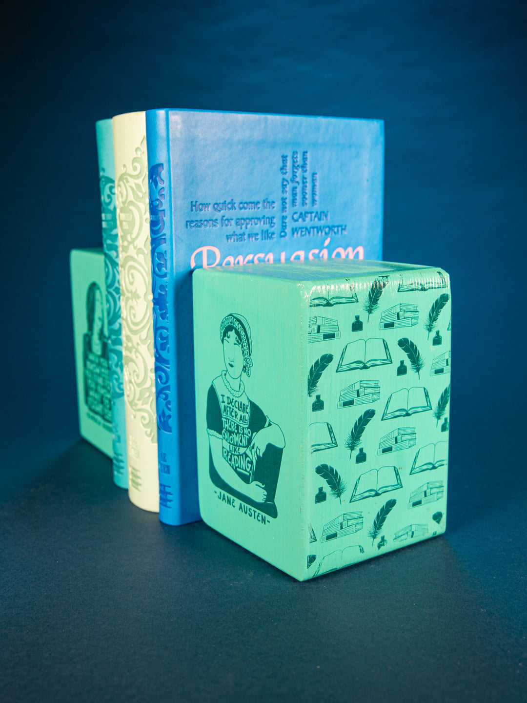 Individual Iconic Woman Bookend (Color Drenched Teal)