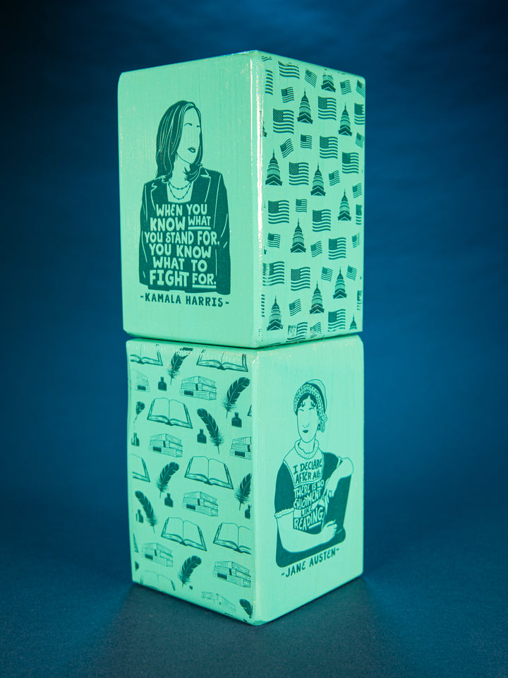 Individual Iconic Woman Bookend (Color Drenched Teal)