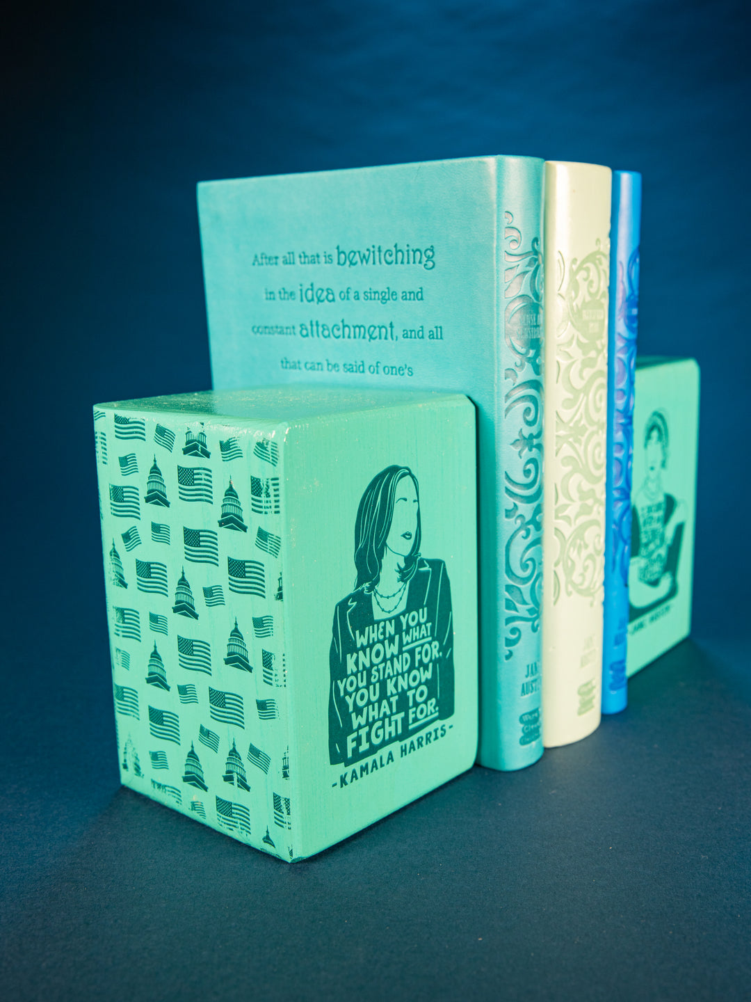 Individual Iconic Woman Bookend (Color Drenched Teal)
