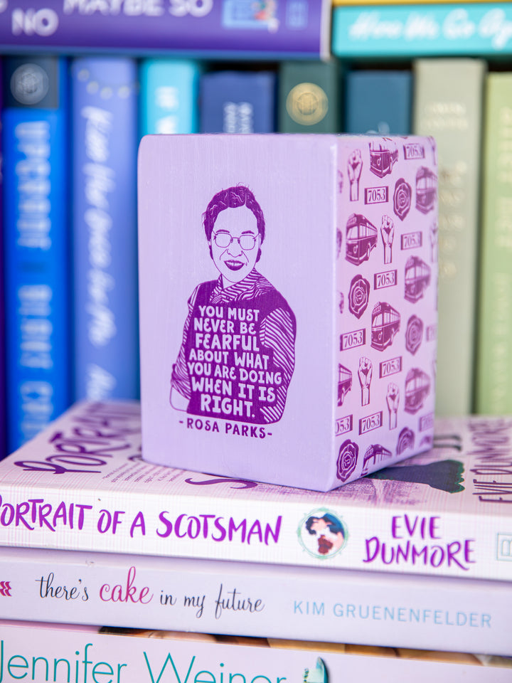 Individual Iconic Woman Bookend (Color Drenched Purple)