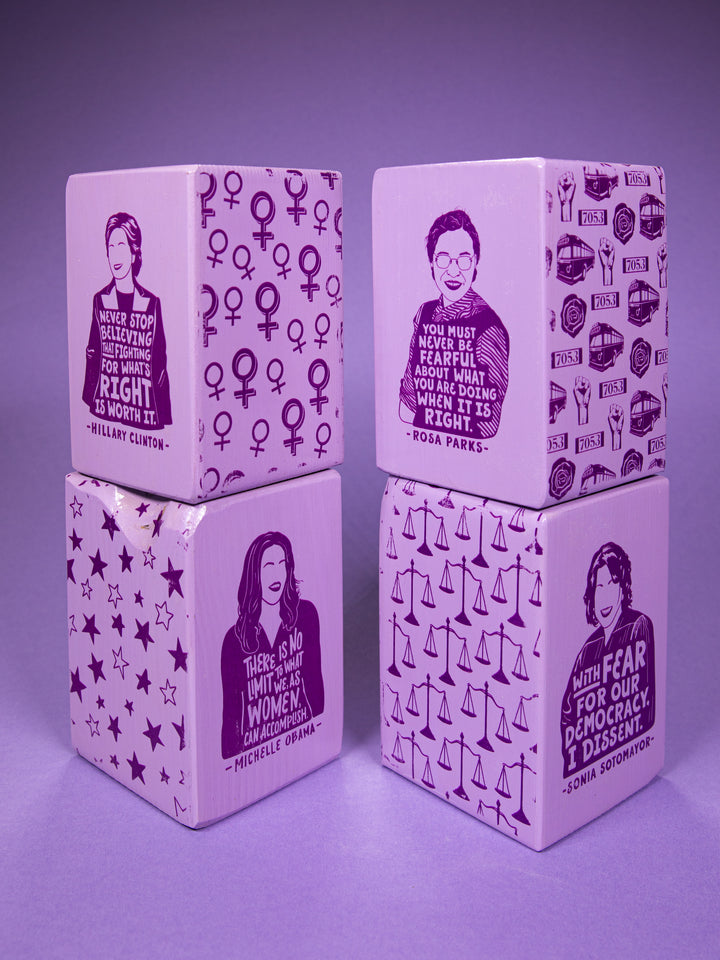 Individual Iconic Woman Bookend (Color Drenched Purple)