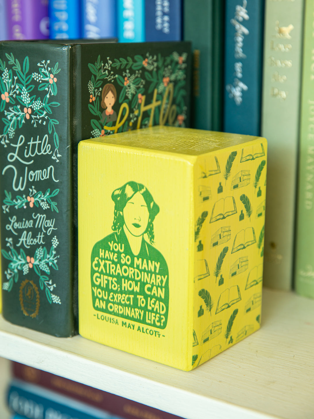Individual Iconic Woman Bookend (Color Drenched Chartreuse Green)