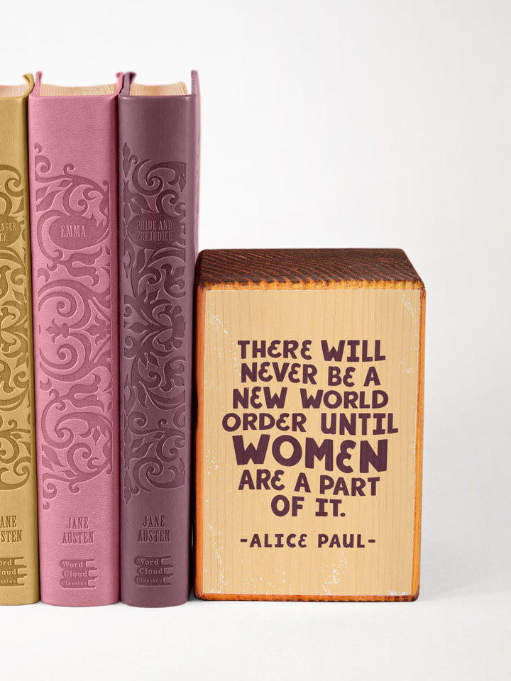 Alice Paul Quote bookend set of 2