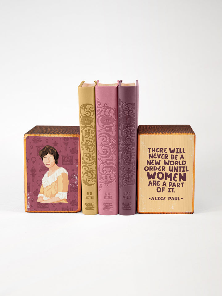 Alice Paul Quote bookend set of 2