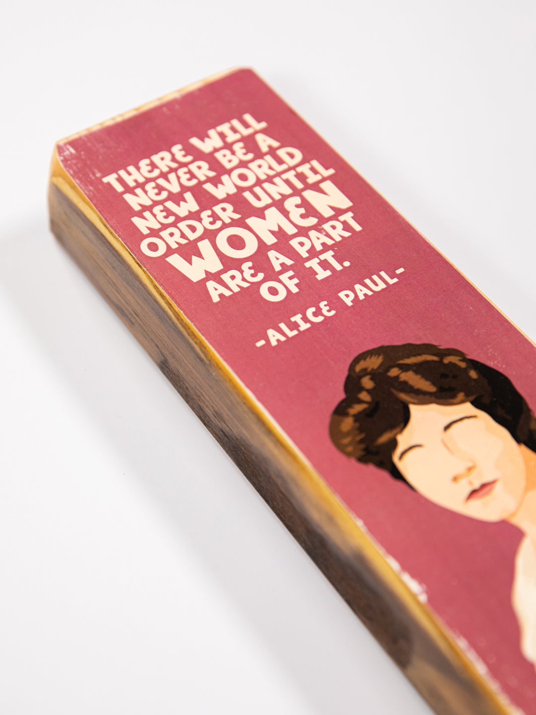 Alice Paul Quote Panoramic wood art