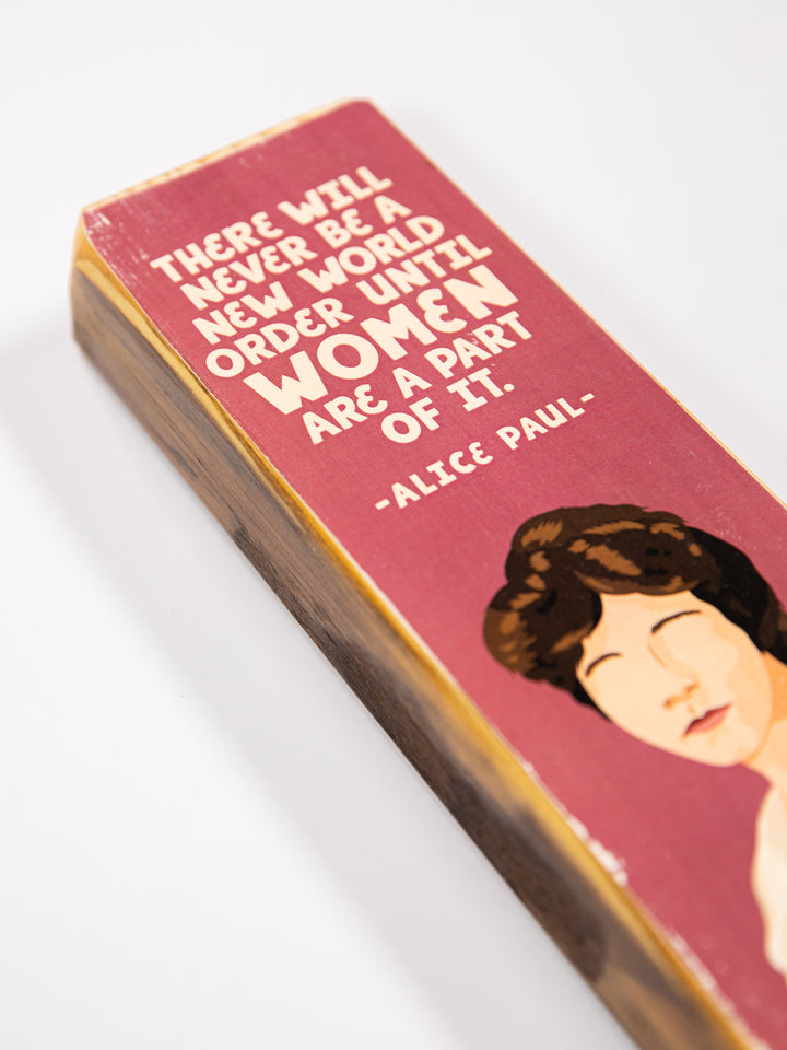 Alice Paul Quote Panoramic wood art