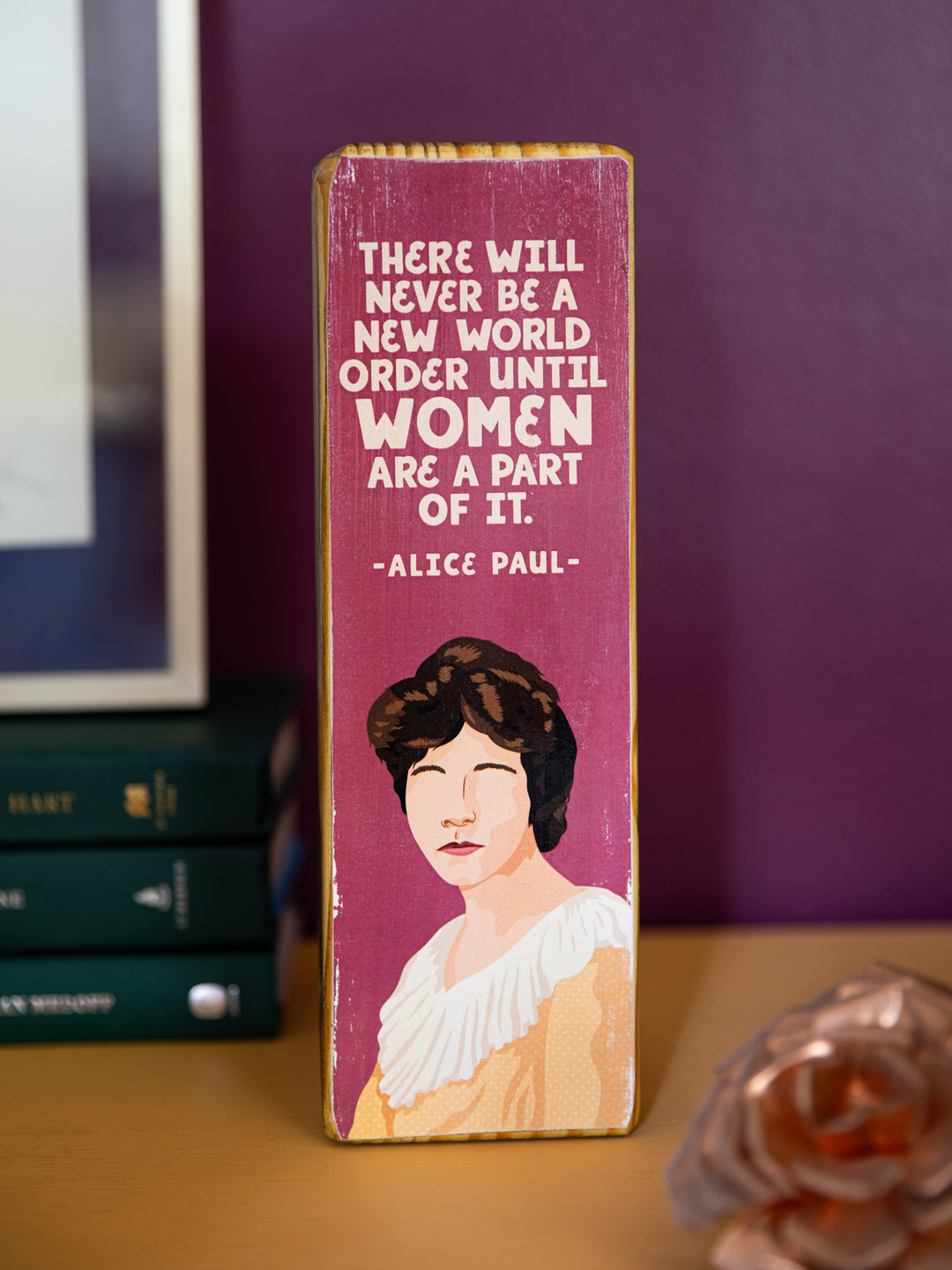 Alice Paul Quote Panoramic wood art