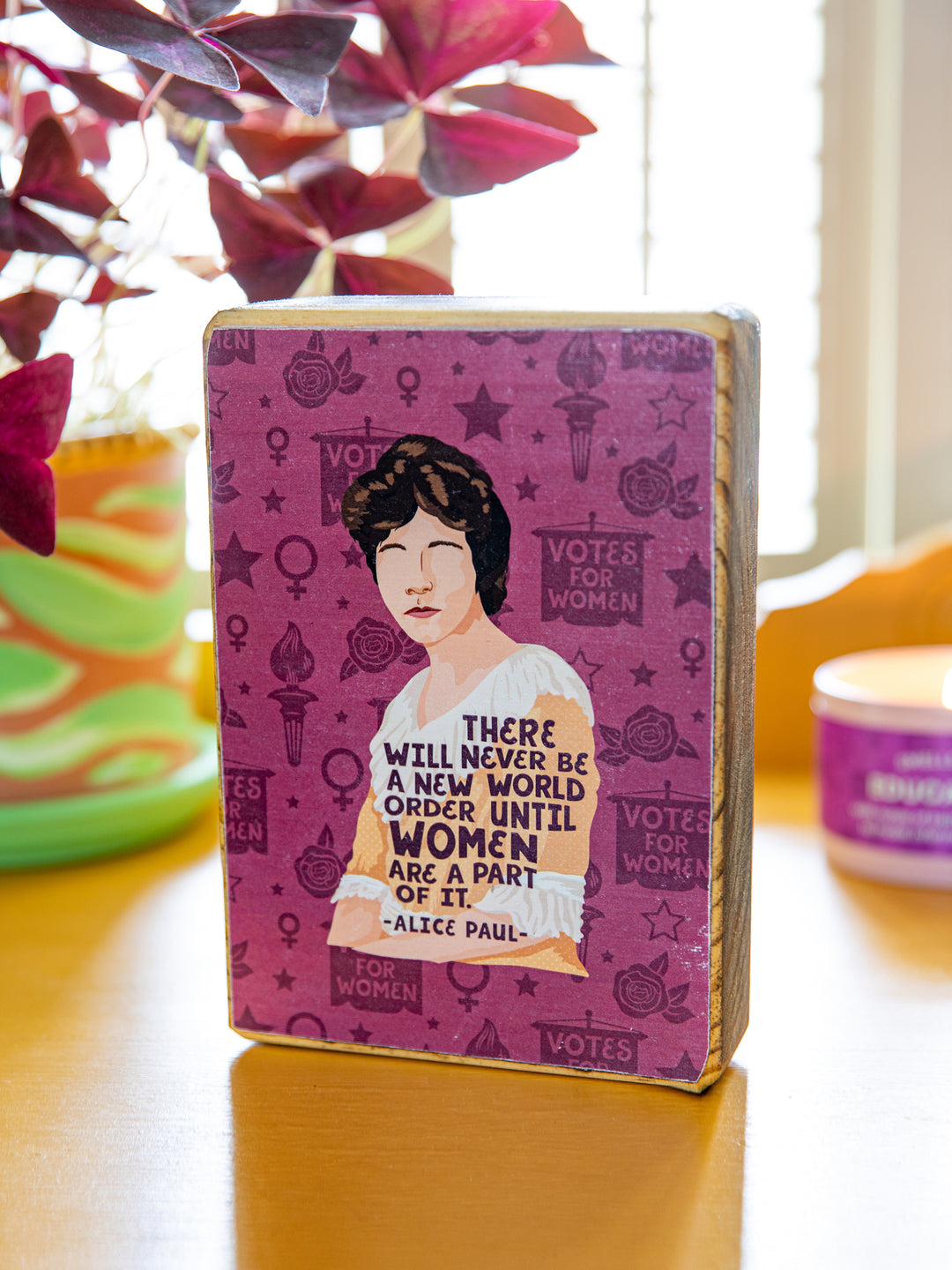 Alice Paul Quote wood art