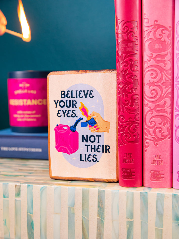 Protest Art Series, Single Wood Bookend