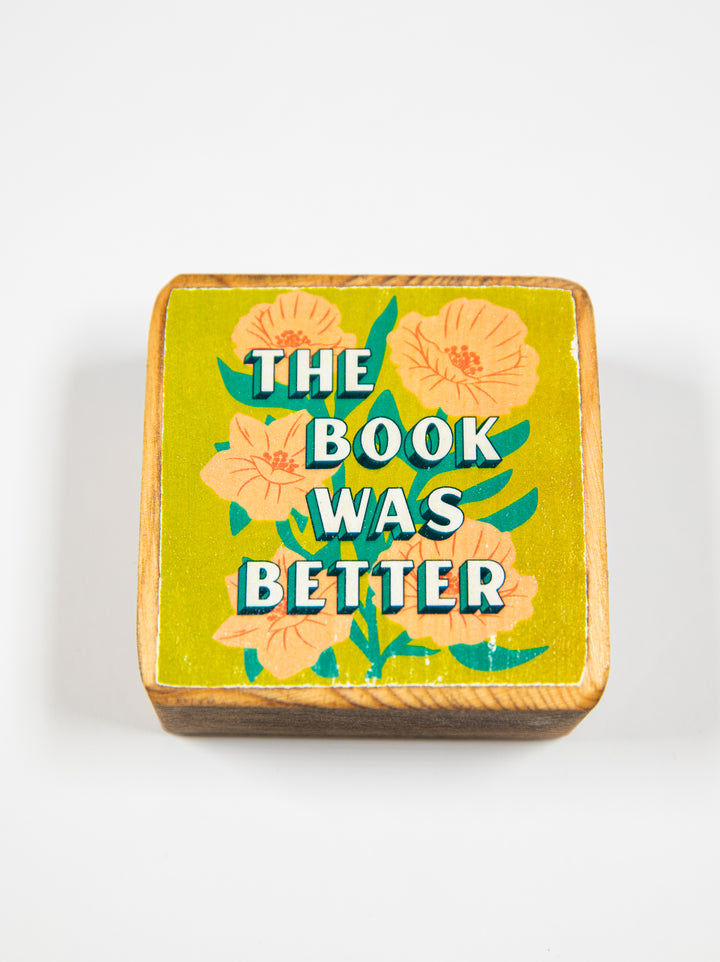 Bookish Quotes Mini Block Wood Art