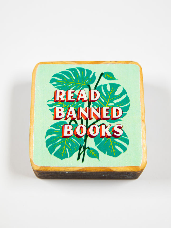 Bookish Quotes Mini Block Wood Art