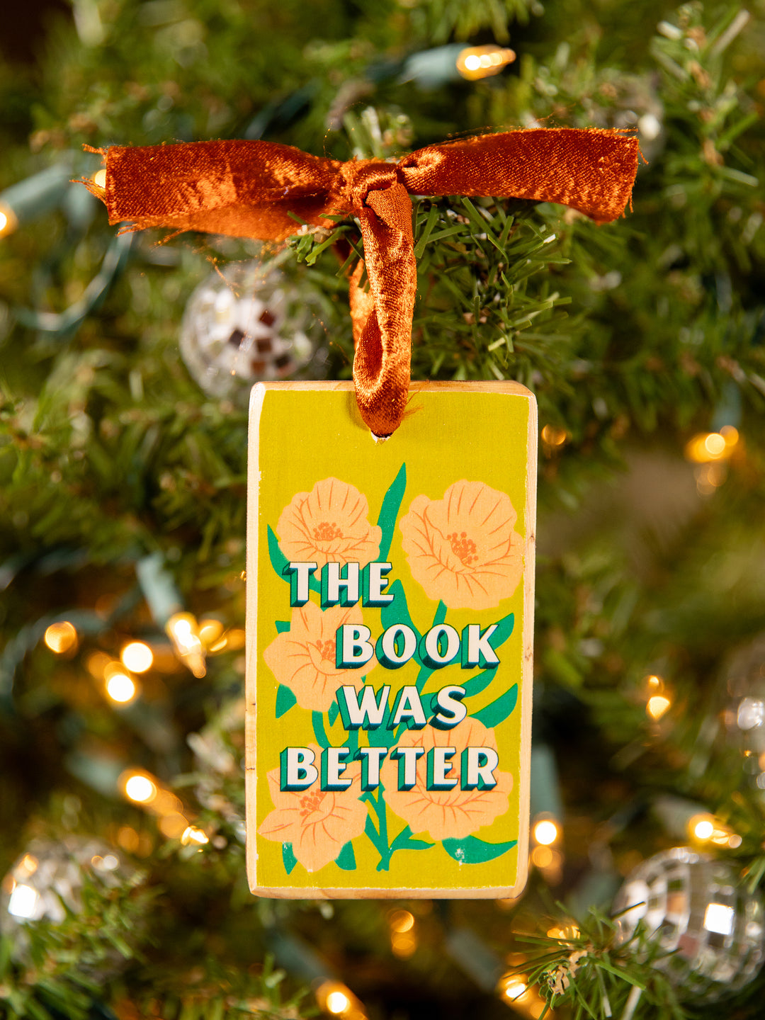 Bookish Sayings, Wood Ornament