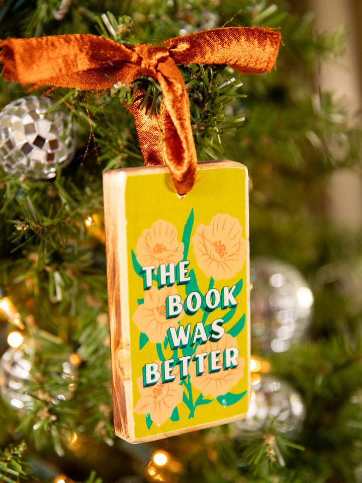Bookish Sayings, Wood Ornament