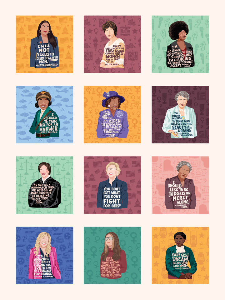 Iconic Women Quotes, Mini Block Wood Art