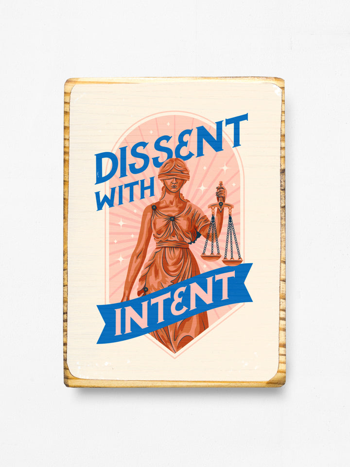 Dissent with Intent, Protest Wood wall art