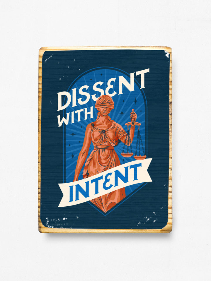 Dissent with Intent, Protest Wood wall art