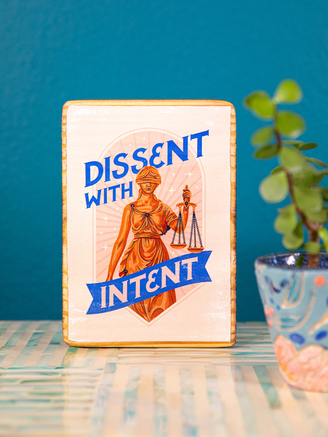 Dissent with Intent, Protest Wood wall art