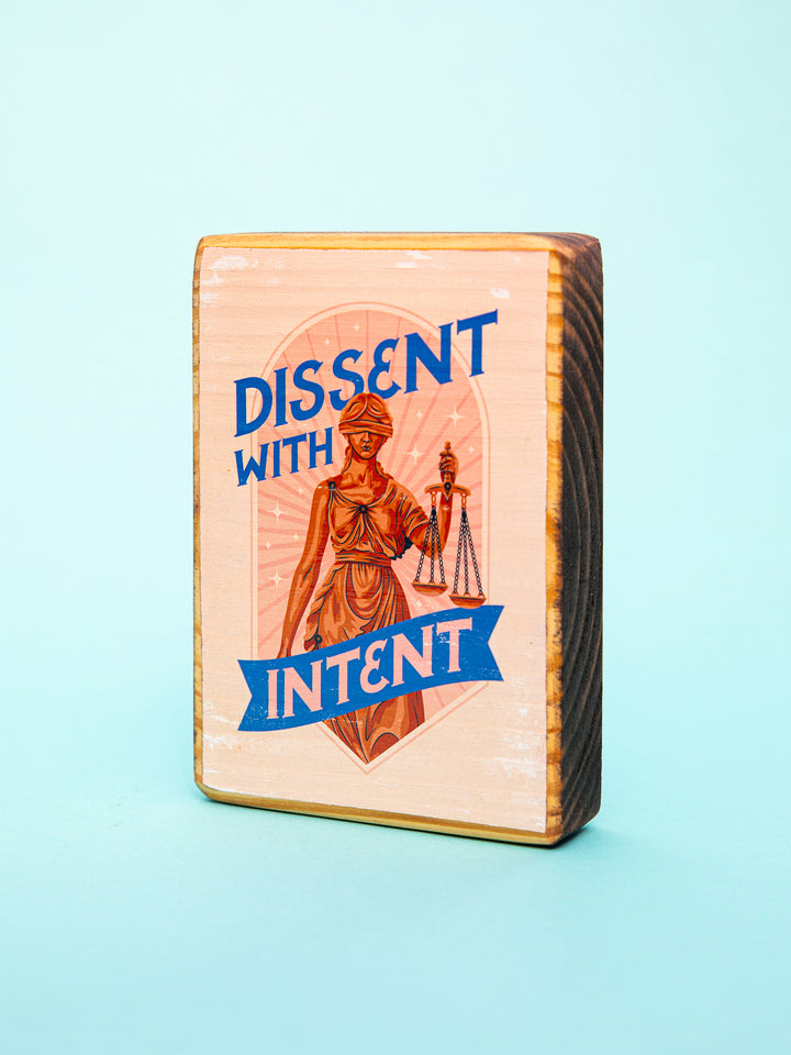 Dissent with Intent, Protest Wood wall art