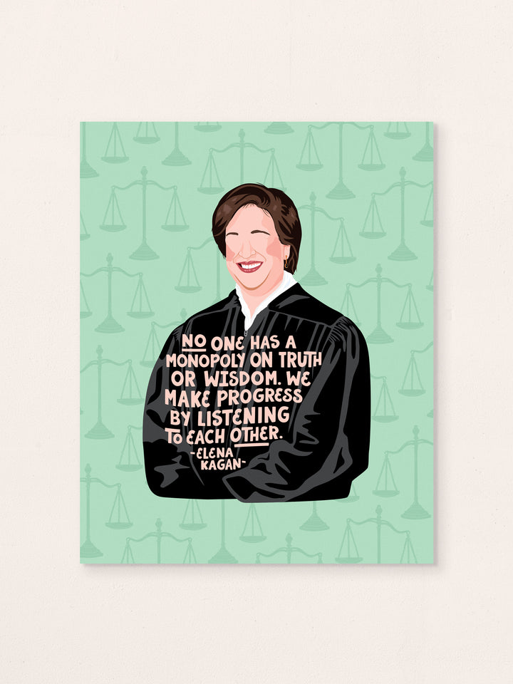 Elena Kagan quote art print