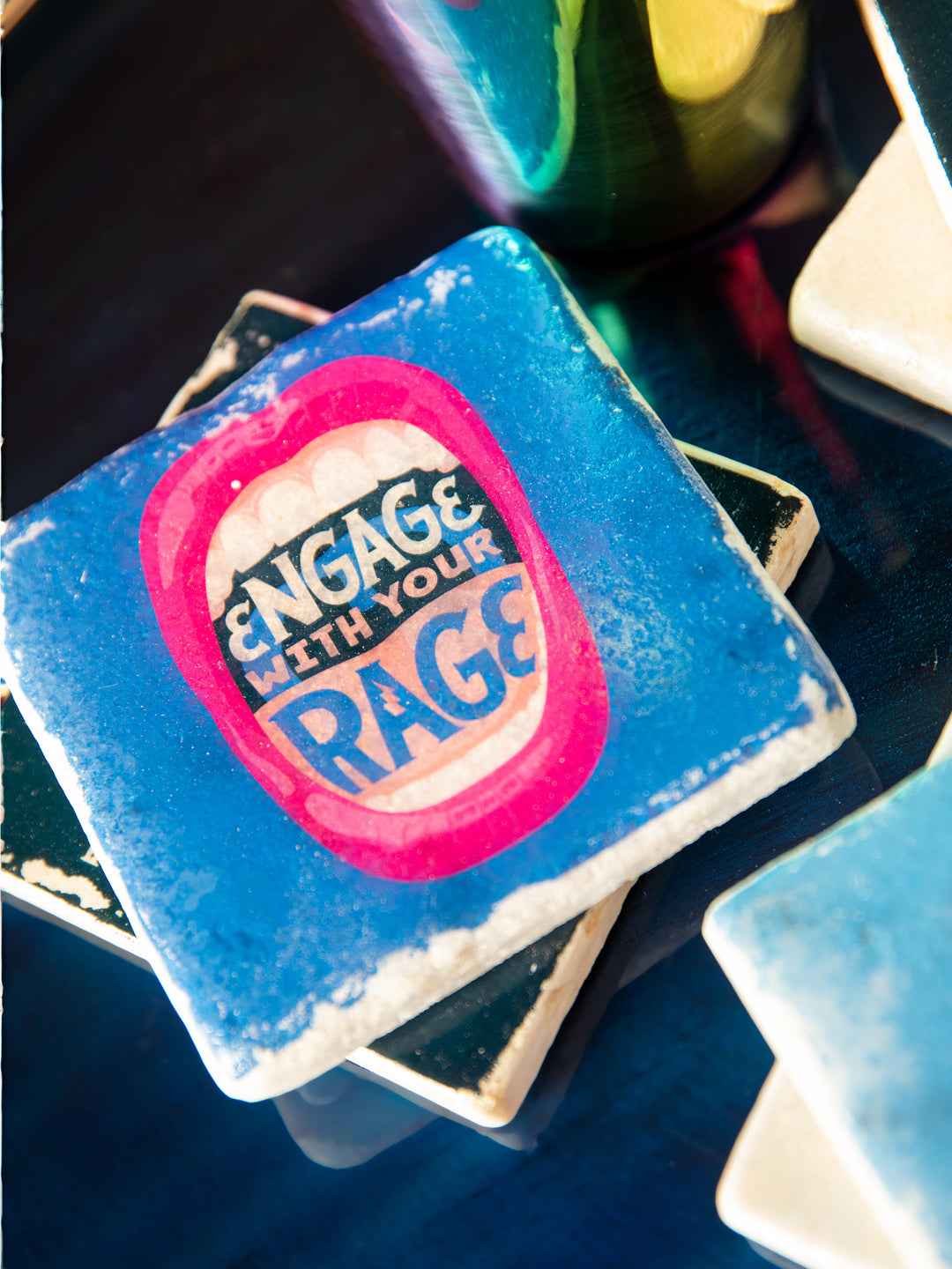 Protest Art - Build your Own Marble Coaster Set of 4
