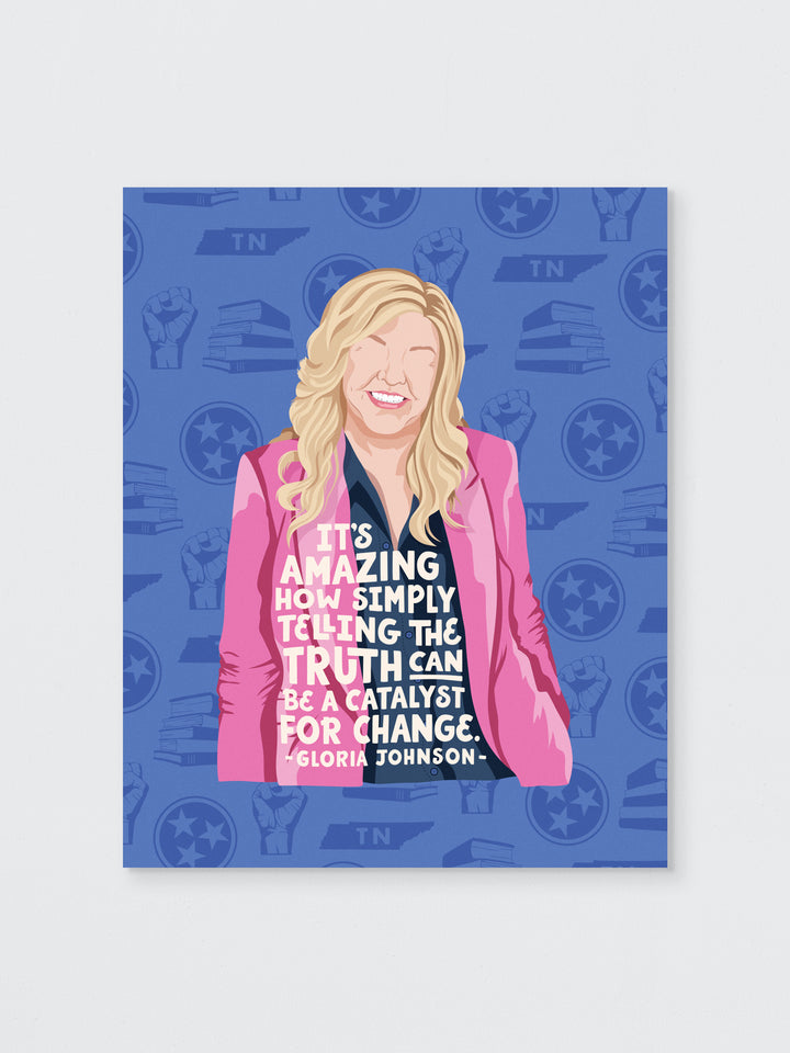 Gloria Johnson quote art print