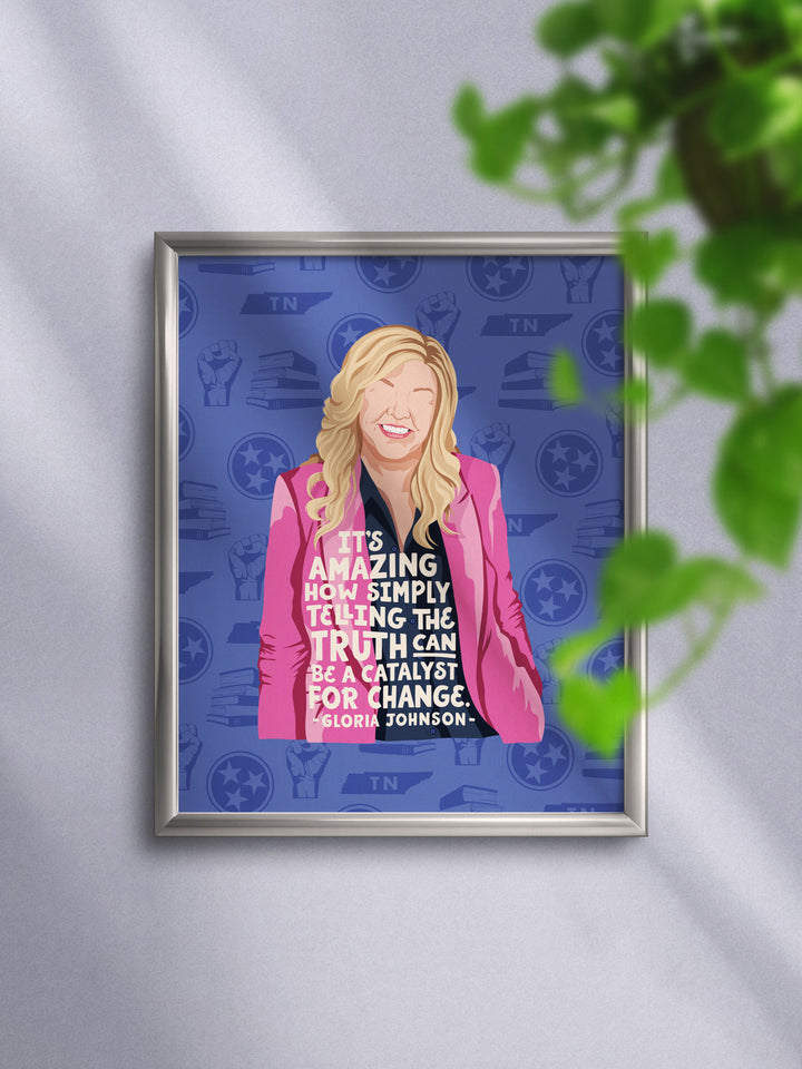 Gloria Johnson quote art print