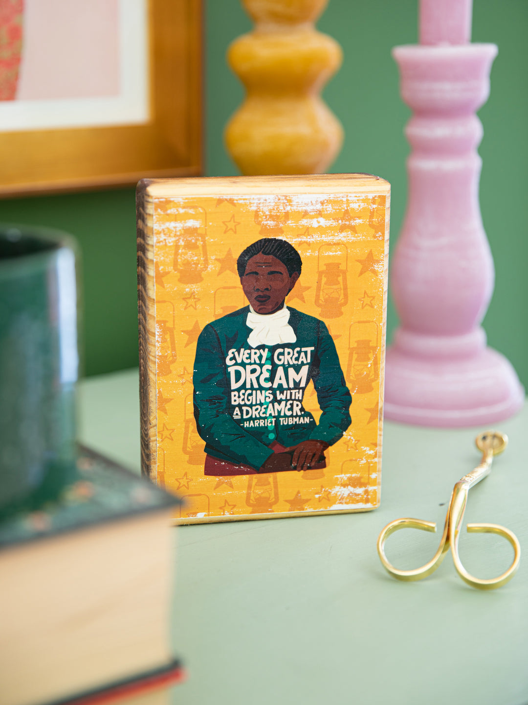 Harriet Tubman Iconic Woman Quote wood art