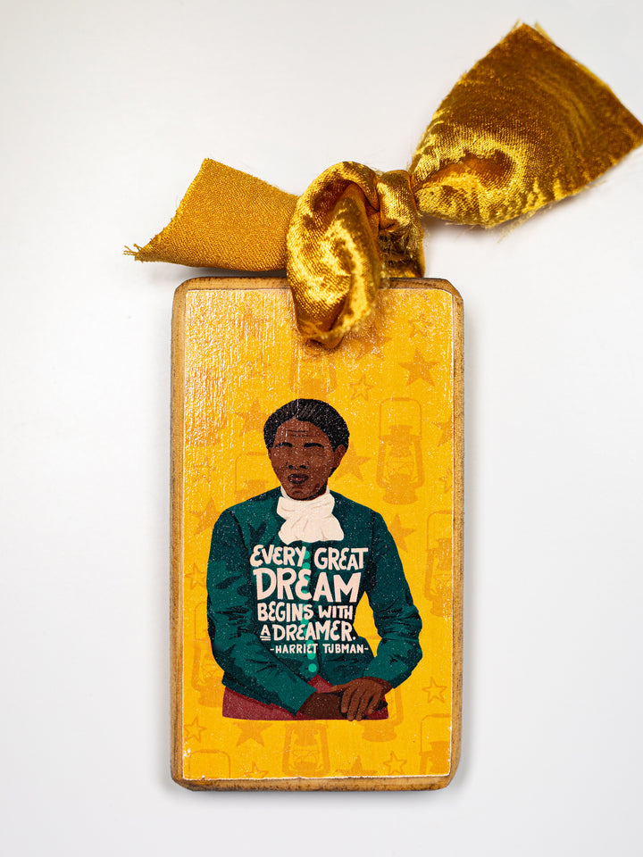 Harriet Tubman, Quote Wood Ornament