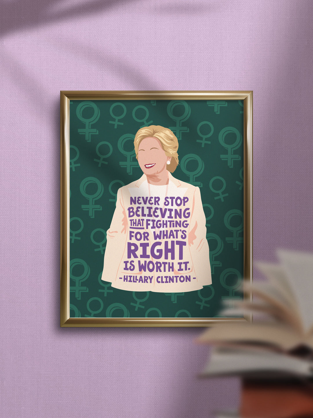 Hillary Clinton quote art print