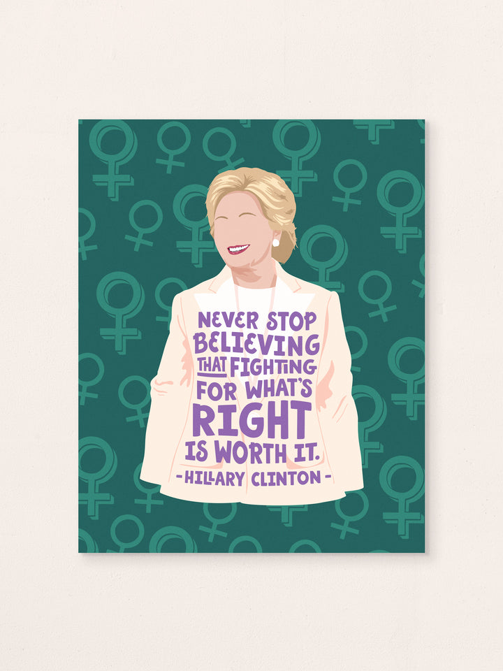 Hillary Clinton quote art print