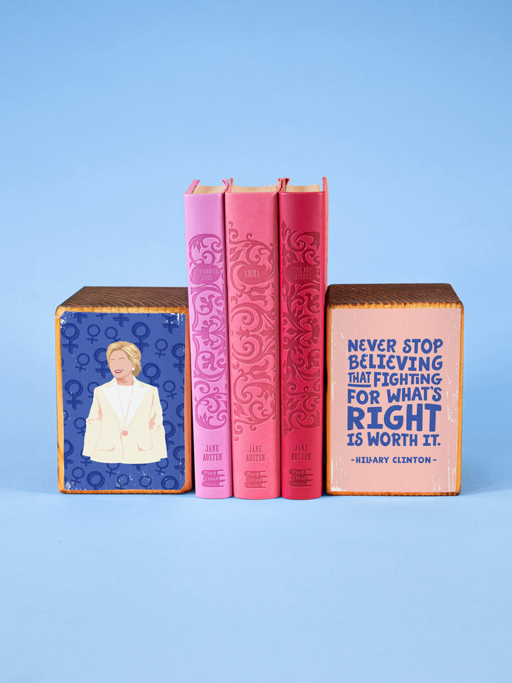 Hillary Clinton Quote bookend set