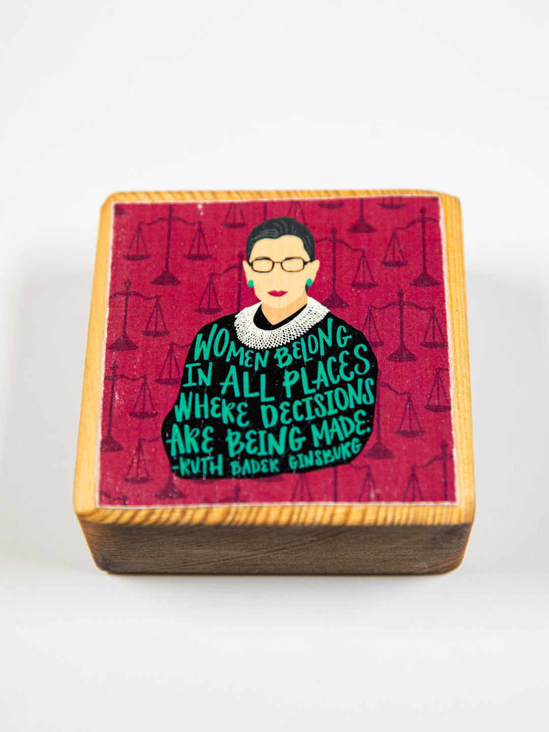 Iconic Women Quotes, Mini Block Wood Art