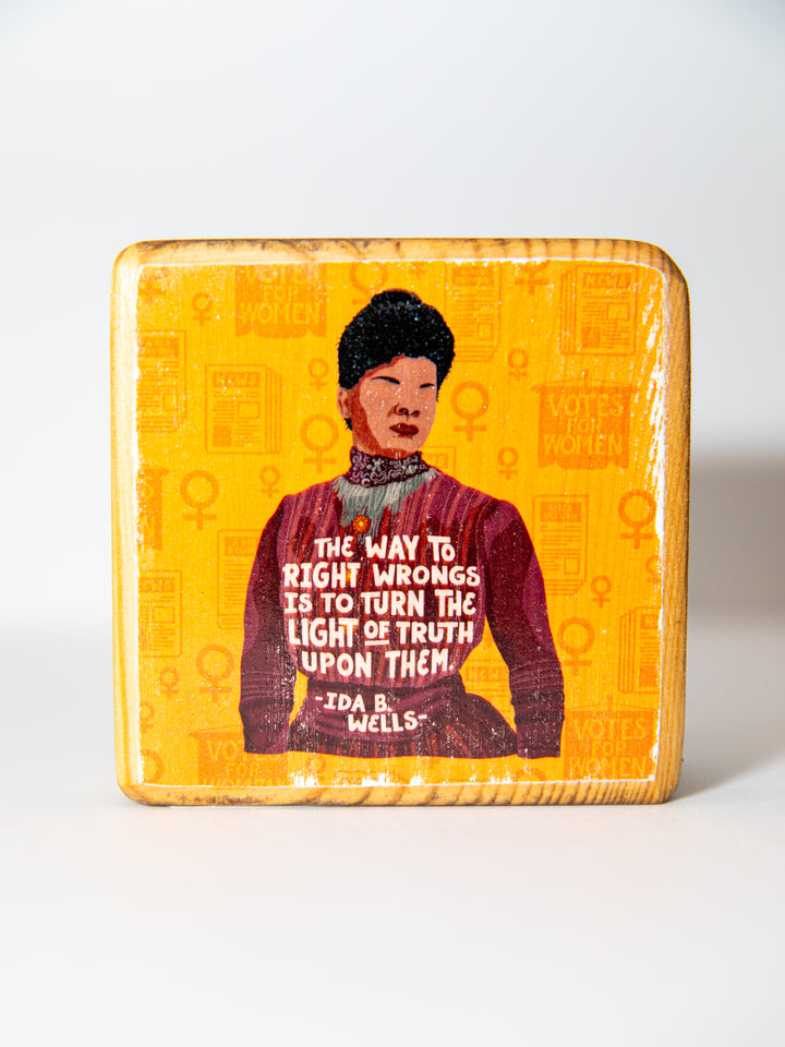 Iconic Women Quotes, Mini Block Wood Art