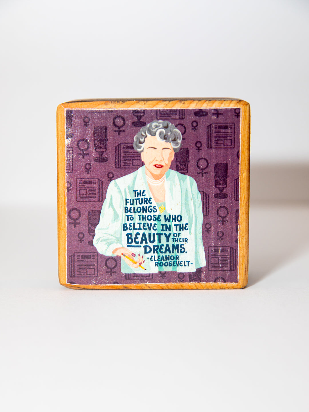 Iconic Women Quotes, Mini Block Wood Art