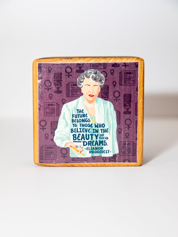 Iconic Women Quotes, Mini Block Wood Art