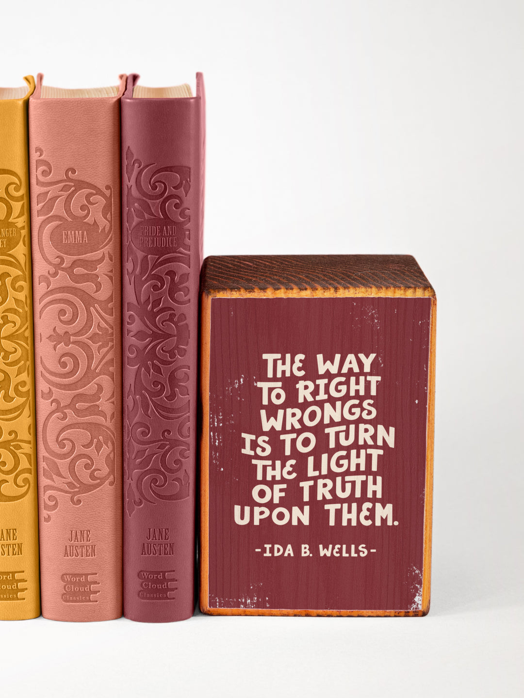 Ida B. Wells Quote bookend set of 2