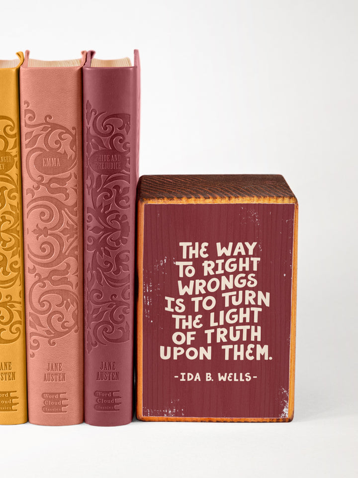 Ida B. Wells Quote bookend set of 2