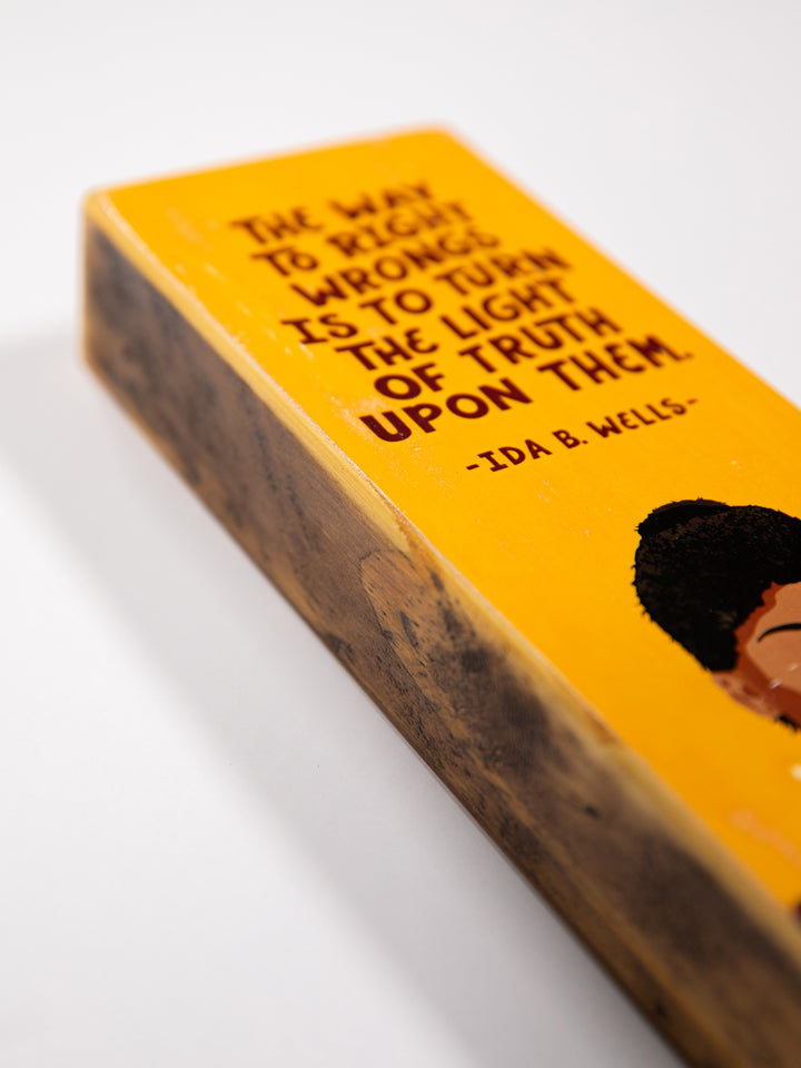 Ida B. Wells Quote Panoramic wood art