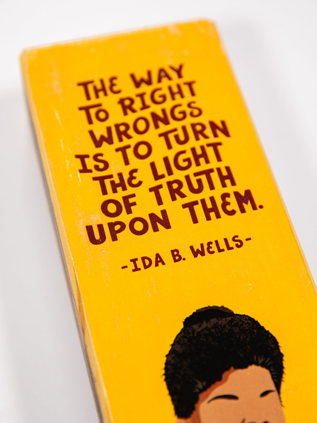 Ida B. Wells Quote Panoramic wood art