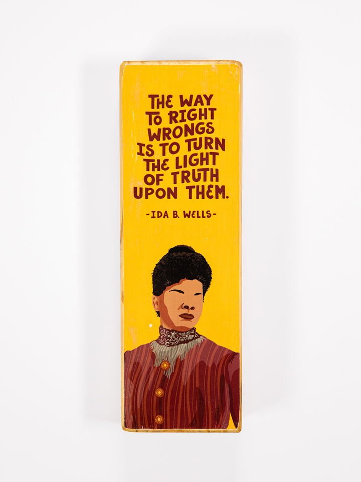 Ida B. Wells Quote Panoramic wood art