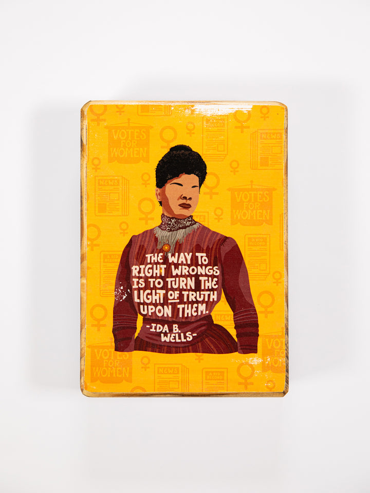 Ida B. Wells Quote wood art