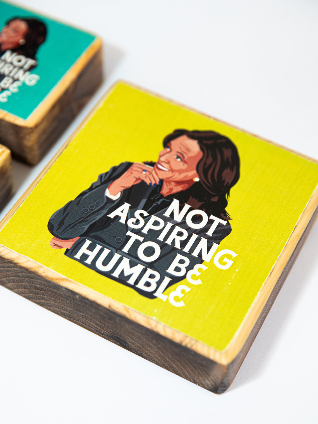 Kamala Harris, Not Aspiring to be Humble, Wood Art